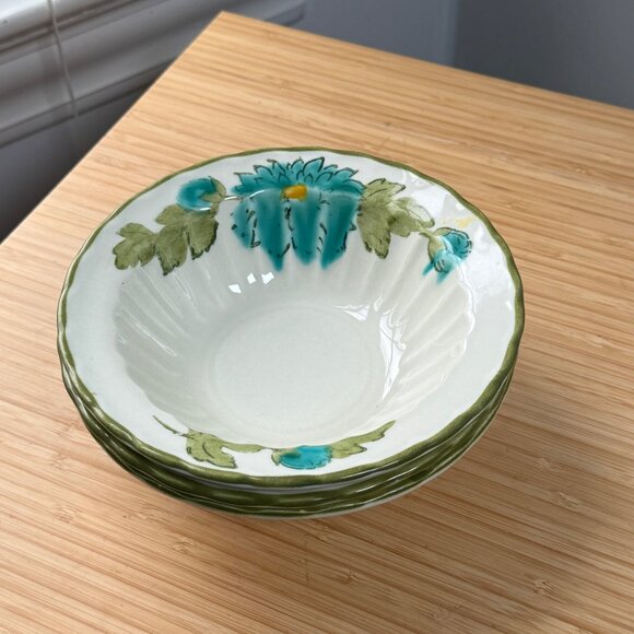 Metlox Other - 3 Vintage 60s Metlox Poppytrail Vernon Blue Fascination Rimmed Cereal Bowl